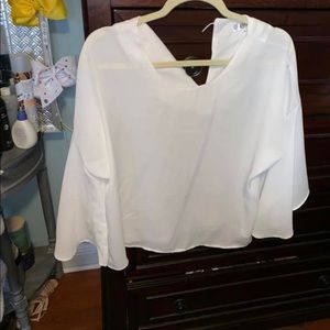 Sheer white long sleeve